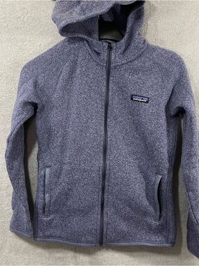 Patagonia Hoodie Womens Small Purple French Terry Hoody Outdoors Full Zip